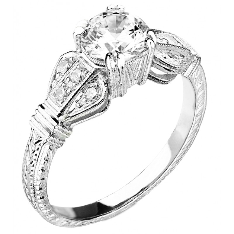 Art Deco Style Diamond Engagement Ring