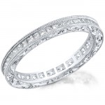Channel Set Princess Cut Diamond Weddung Ring