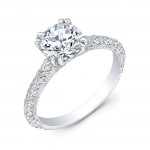 Gordon Clark Antique Inspired Diamond Engraved Engagement Ring