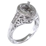 Gordon Clark Antique Pear Shaped Diamond Engagement Ring
