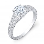 Antique Inspired Diamond  Engagement Ring