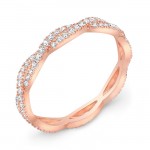 Rose Gold Stackable Diamond Wedding Ring