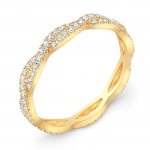 Yellow Gold Stackable Diamond Wedding Ring