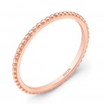 Rose Gold Band With a Bead Pattern