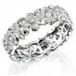 Eloquently Mill Grained Diamond Stackable Ring