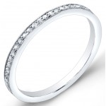 High Polished, Pave' Set Diamond Ring 