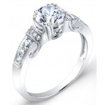 Modern Nouveau, Diamond Engagement Ring