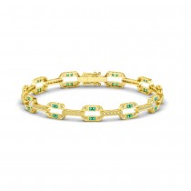 Diamond and Emerald, Art Deco Bracelet