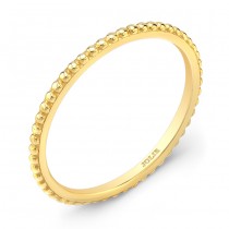 Yellow Gold Band With A Bead Pattern