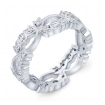 Leaf Diamond Stackable Wedding Ring