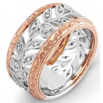 Rose and White Gold Diamond Ring