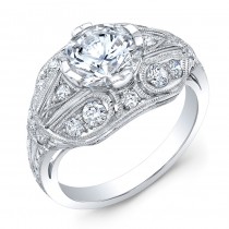 Antique Inspired Diamond  Engagement Ring