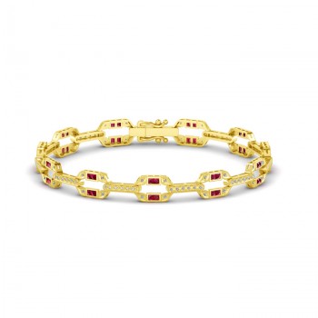 Diamond and Rubies, Art Deco Bracelet