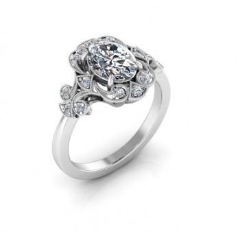 Gordon Clark Vintage Scrollwork Diamond Engagement Ring
