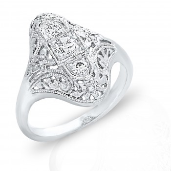 Gordon Clark Antique Inspired 3 Diamond Engagement Ring