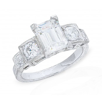 Gordon Clark Antique Step Down Diamond Engagement Ring
