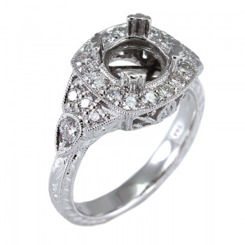 Gordon Clark Antique Pear Shaped Diamond Engagement Ring