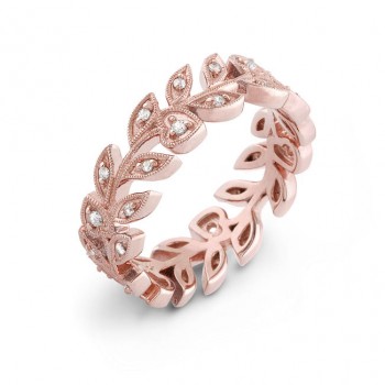 Hearts and Leaves Eternity Band